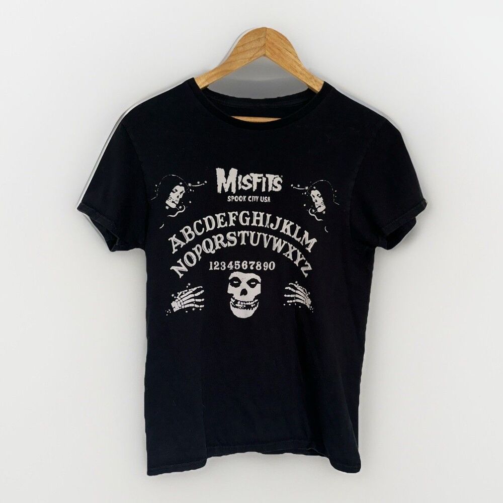 Misfits Spook City USA Ouija Board Graphic Band T-Shirt Black Size Small